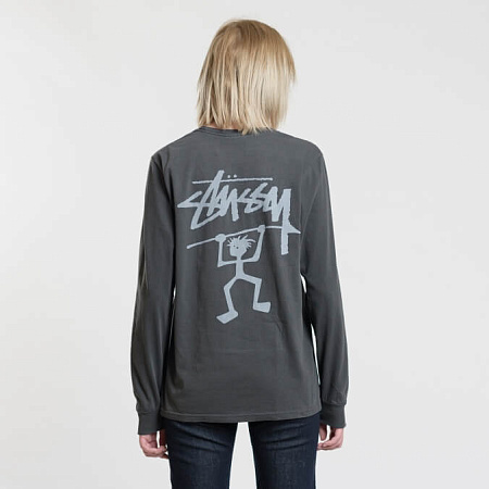 Лонгслив Stussy Warrior Man Pigment Dyed Black 2992602-BLACK