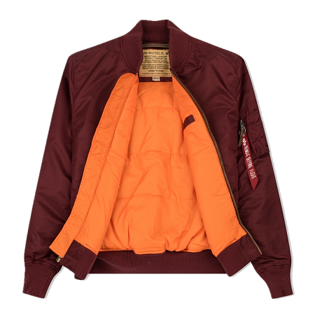 Мужская куртка бомбер Alpha Industries MA-1 VF 59 Burgundy 191118-184